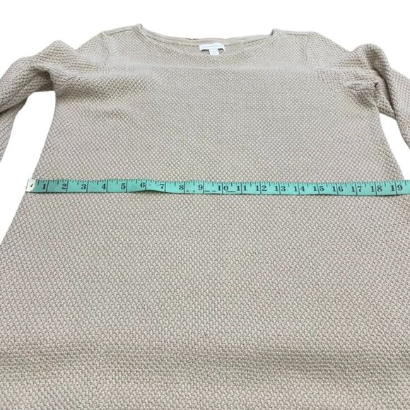 Charter Club Women's Knit Sweater Beige 3/4 Sleeve Size L 60% Cotton 40% Acrylic - Picture 7 of 11